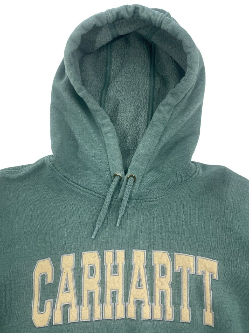 Carhartt Embroidered Hooded Sweatshirt Pocket Cotton Blend Loose Fit Men's Sz L - Picture 3 of 7
